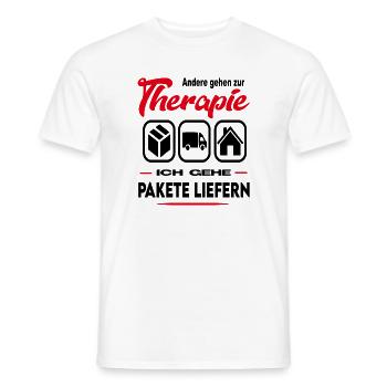 Paketbote Postbote Paketzusteller Berufe Arbeit - Männer T-Shirt - Weiß - Vorne - AI Model Male 178 dark (178cm)