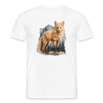 Fuchs Vintage - Männer T-Shirt - Weiß - Vorne - AI Model Male 178 dark (178cm)