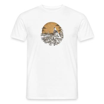 Pigeon amateur de pigeons sport, cœur de pigeon voyageur - T-shirt homme - blanc - Devant - AI Model Male 178 dark (178cm)