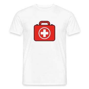 Erste-Hilfe-Medizinkasten - Männer T-Shirt - Weiß - Vorne - AI Model Male 178 dark (178cm)