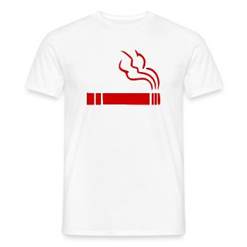 Zigarette Raucherbereich - Männer T-Shirt - Weiß - Vorne - AI Model Male 178 dark (178cm)