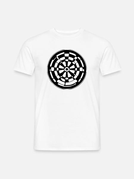 Dartscheibe Geschenk Dartspieler - Männer T-Shirt - Weiß