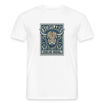 Schottische Highland-Stempelkuh - Männer T-Shirt - Weiß - Vorne - AI Model Male 178 dark (178cm)