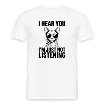 Devon Rex Spruch Katze Lustiges Devon Rex Geschenk - Männer T-Shirt - Weiß - Vorne - AI Model Male 178 dark (178cm)