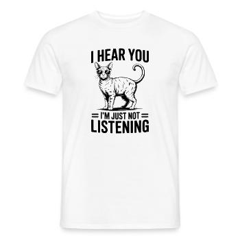Devon Rex Spruch Katze Lustiges Devon Rex Geschenk - Männer T-Shirt - Weiß - Vorne - AI Model Male 178 dark (178cm)