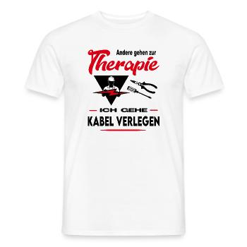 Elektriker Elektrikerin Starkstrom Beruf Arbeit - Männer T-Shirt - Weiß - Vorne - AI Model Male 178 dark (178cm)