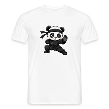 Ninja Panda im Dunkelgi - Männer T-Shirt - Weiß - Vorne - AI Model Male 178 dark (178cm)