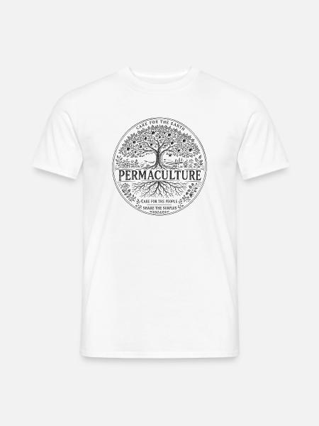 Permakultur-Ethikbaum - Männer T-Shirt - Weiß