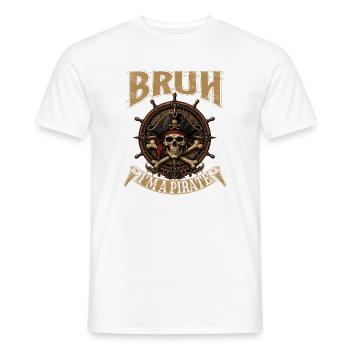 Frère, je suis un pirate - Crâne vintage - T-shirt homme - blanc - Devant - AI Model Male 178 dark (178cm)