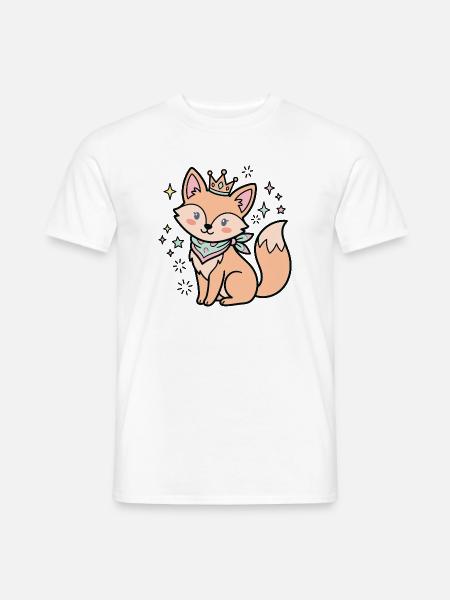Niedlicher pastellfarbener Fürstfuchs - Männer T-Shirt - Weiß