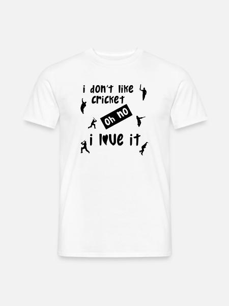 Ich liebe Cricket - Männer T-Shirt - Weiß