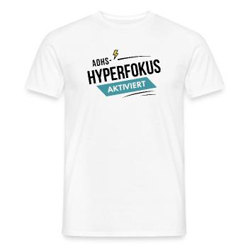 ADHS Hyperfokus aktiviert - Männer T-Shirt - Weiß - Vorne - AI Model Male 178 dark (178cm)