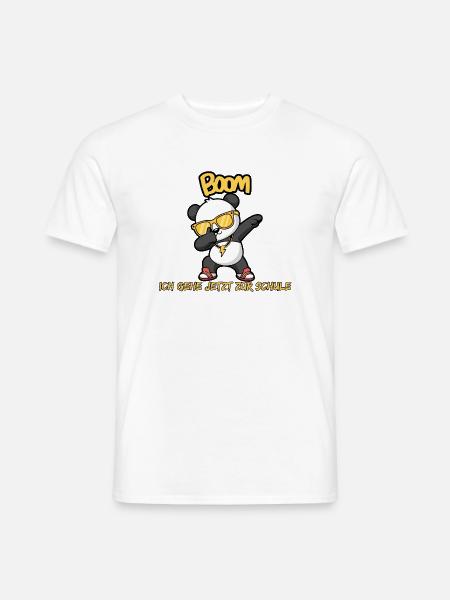BOOM ICH GEHE JETZT ZUR SCHULE, EINSCHULUNG - Männer T-Shirt - Weiß