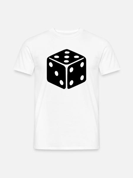 Würfel Geschenk Spieler - Männer T-Shirt - Weiß