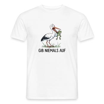 Gib niemals auf - Männer T-Shirt - Weiß - Vorne - AI Model Male 178 dark (178cm)