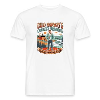 Oslo Norway Coolest Urbanite Coffee Lover - Männer T-Shirt - Weiß - Vorne - AI Model Male 178 dark (178cm)