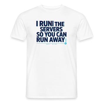 Server-Admin mit Humor - Männer T-Shirt - Weiß - Vorne - AI Model Male 178 dark (178cm)
