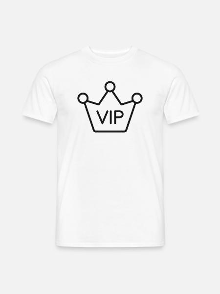 VIP-Kronenabzeichen - Männer T-Shirt - Weiß