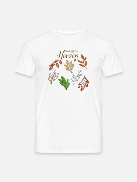 Herbstlaub - Männer T-Shirt - Weiß