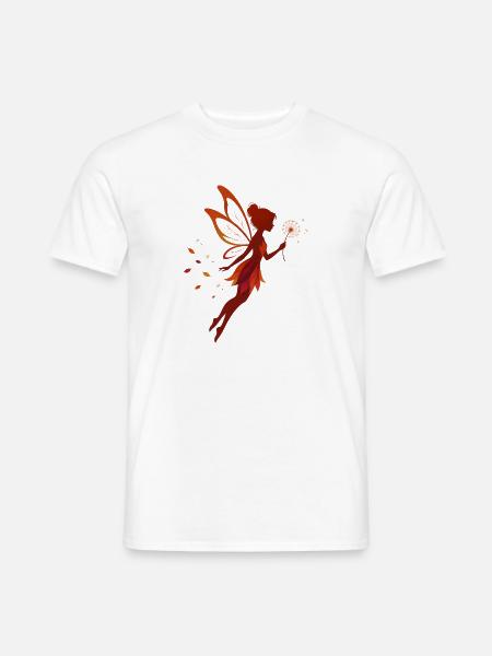 Fee Herbst Herbstfee – Wünsche & Loslassen - Männer T-Shirt - Weiß
