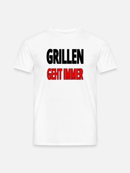 Grillen - Männer T-Shirt - Weiß