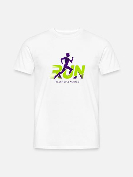 Neon Run – Gesundheit & Fitness - Männer T-Shirt - Weiß