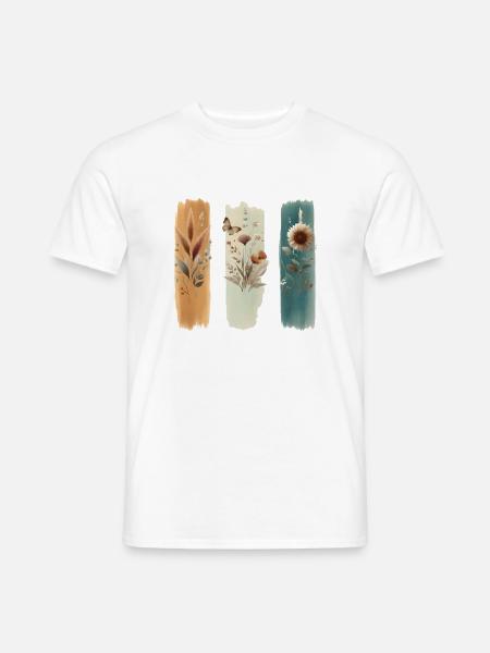 Wild Flowers - Männer T-Shirt - Weiß