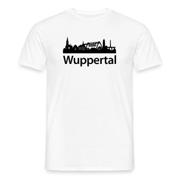 Wuppertal Skyline - Männer T-Shirt - Weiß - Vorne - AI Model Male 178 dark (178cm)