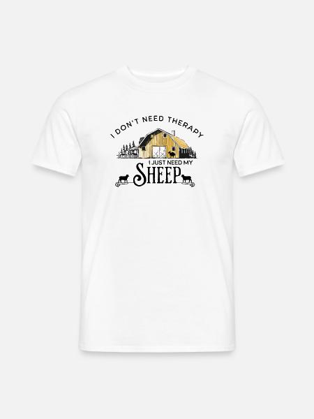 Leben als Schafe auf dem Gehäuse - Männer T-Shirt - Weiß