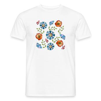 Blomster - Mænd T-shirt - hvid - Foran - AI Model Male 178 dark (178cm)