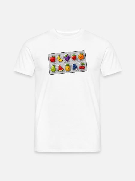 Happy Fruits - Männer T-Shirt - Weiß