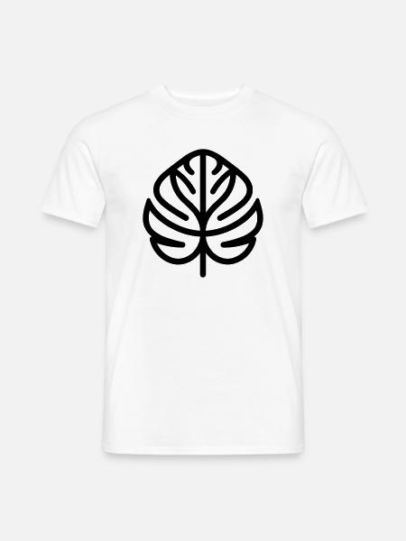 tropisches Blatt - Männer T-Shirt - Weiß