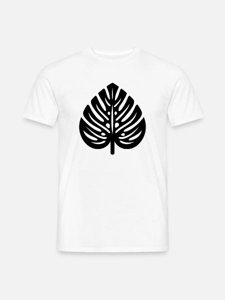 tropisches Blatt - Männer T-Shirt - Weiß