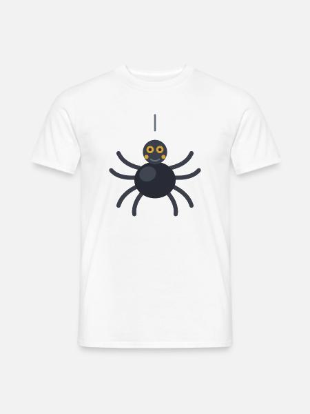 Niedliche Halloween-Spinne im Cartoon-Stil - Männer T-Shirt - Weiß