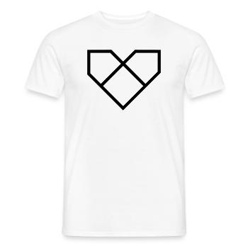 Printstream Herz - Männer T-Shirt - Weiß - Vorne - AI Model Male 178 dark (178cm)