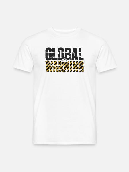 Global Warning Klima - Männer T-Shirt - Weiß