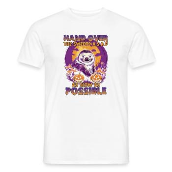 Süßes ASAP Halloween Faultier Sloth  - Männer T-Shirt - Weiß - Vorne - AI Model Male 178 dark (178cm)
