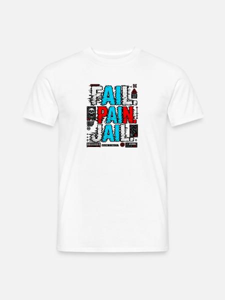 AI Grunge-Glitch-Tee - Männer T-Shirt - Weiß