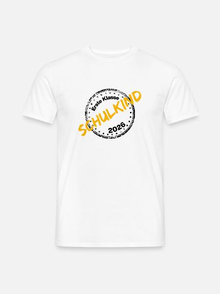 SCHULKIND 2026, EINSCHULUNG, ERSTKLÄSSLER GESCHENK - Männer T-Shirt - Weiß