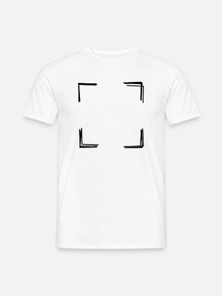 Rahmenecken handgezeichnet - Männer T-Shirt - Weiß