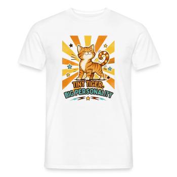 Kleiner Tiger Großer Charakter - Männer T-Shirt - Weiß - Vorne - AI Model Male 178 dark (178cm)