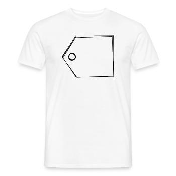 Etikett handgezeichnet - Männer T-Shirt - Weiß - Vorne - AI Model Male 178 dark (178cm)