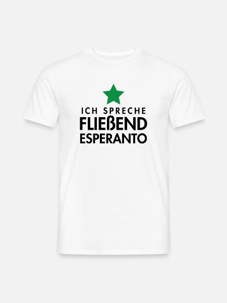 Esperanto Sprache / sprechen Geschenkidee - Männer T-Shirt - Weiß