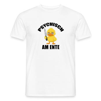 Psychisch am Ente - Männer T-Shirt - Weiß - Vorne - AI Model Male 178 dark (178cm)