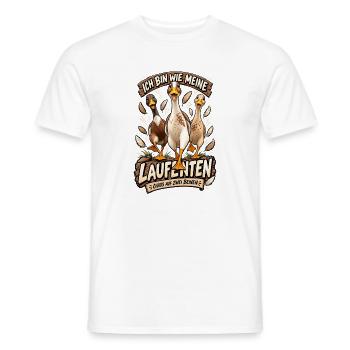 Laufente Ich Bin Wie Meine Laufenten - Männer T-Shirt - Weiß - Vorne - AI Model Male 178 dark (178cm)
