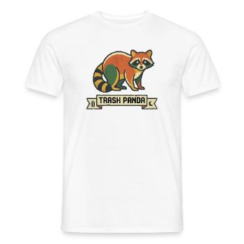 Retro Panda Trash Panda Design - Männer T-Shirt - Weiß - Vorne - AI Model Male 178 dark (178cm)