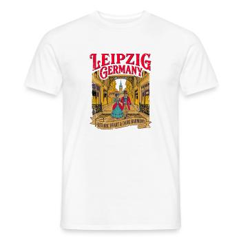 City Leipzig Germany Historic Heart Dark Harmony - Männer T-Shirt - Weiß - Vorne - AI Model Male 178 dark (178cm)