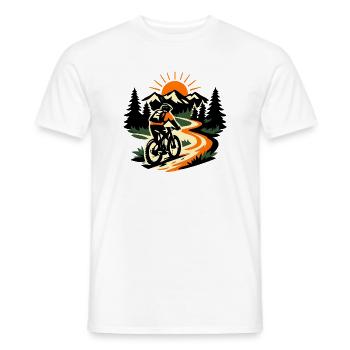 Mountain Bike Adventure – Cycling Outdoor Mountain - Männer T-Shirt - Weiß - Vorne - AI Model Male 178 dark (178cm)