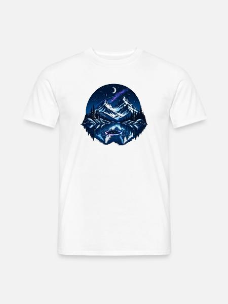 Das Bergsee-Portal - Männer T-Shirt - Weiß