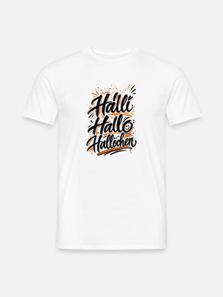 Hallöchen lustiger Spruch - Männer T-Shirt - Weiß